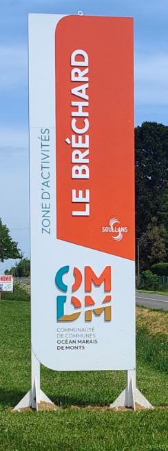 Arrivée ville de Soullans Zone d'activités Le Bréchard